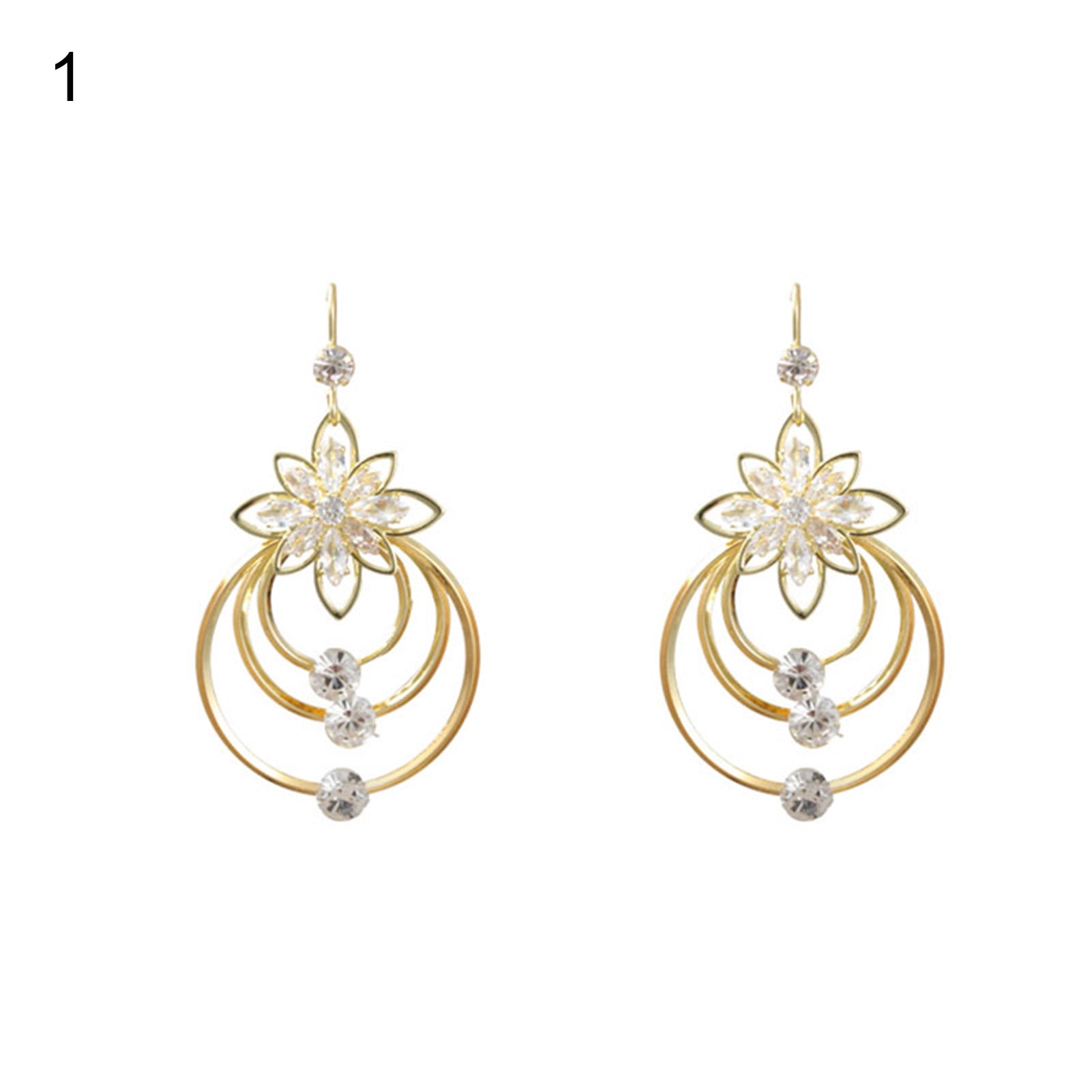 Senco Gold Women Gold & Diamonds Imperial Arty Gold Hook Earrings :  Amazon.in: Fashion